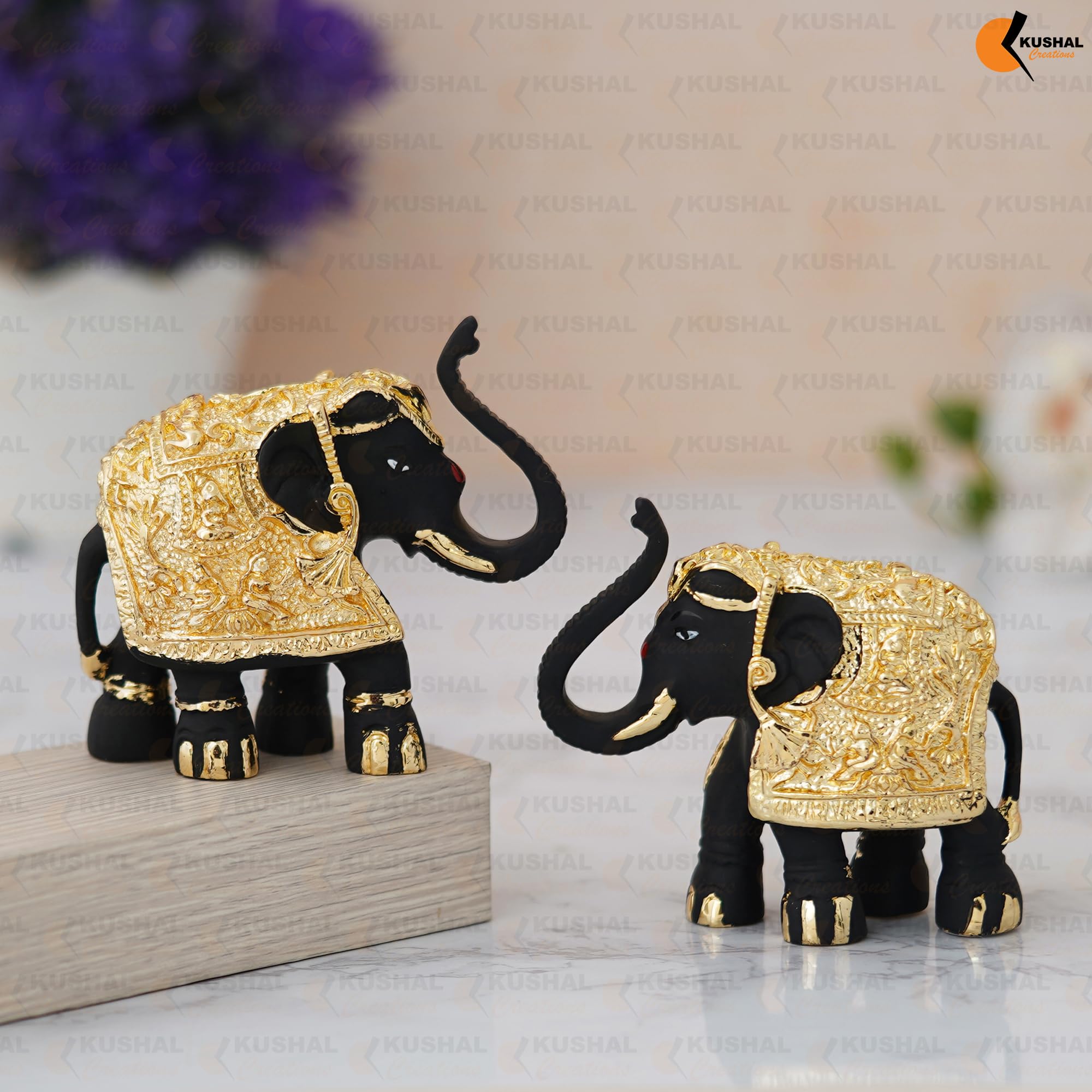 Buy KUSHAL CREATIONS Elephant Showpiece Pair - Elephant Decorative